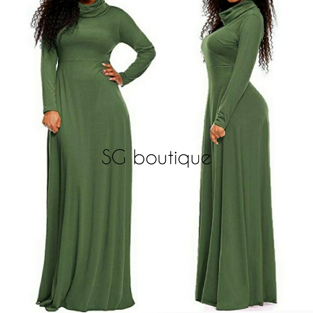 🆕⭐Hippy chick boho country green maxi dress